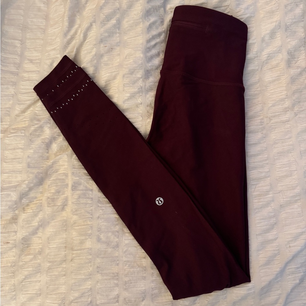 Burgundy Lululemon Leggings